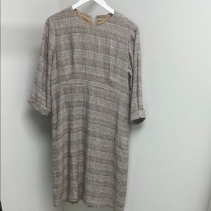 Elegant Plaid Midi Dress